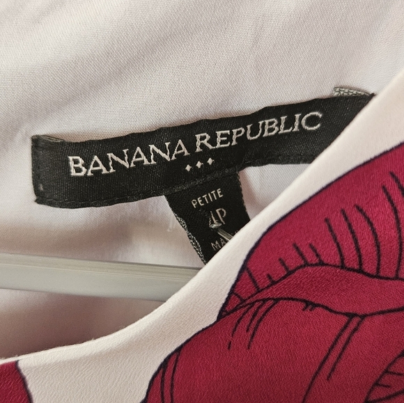 Banana Republic Factory pink and white floral sheath dress size 4P - Picture 3 of 3